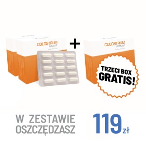 3x Colostrum Immune 60% IgG - Suplement Diety - kapsułki dojelitowe 60 szt.