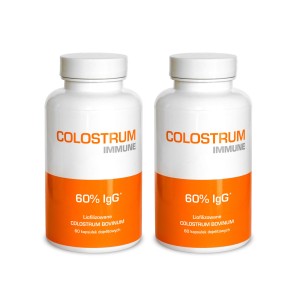 2X COLOSTRUM IMMUNE 60% IGG - 60 KAPS. DOJELITOWYCH. Oszczędzasz 30zł